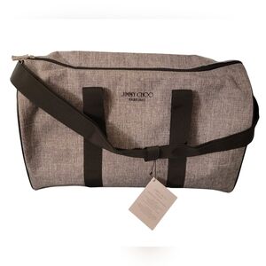 Jimmy Choo Parfums Authentic Weekend Bag UNISEX Gray & Black New With Tags